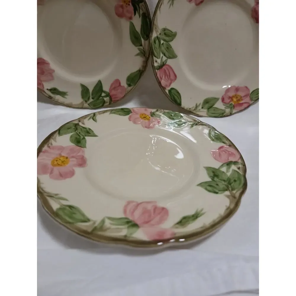 Vintage Franciscan Desert Rose Bread & Butter Plate Set of 3 California - Read